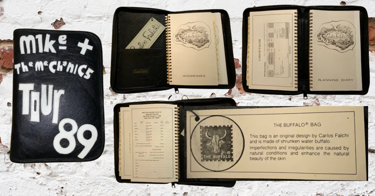 1989 Mike & the Mechanics - Carlos Falchi RARE! Calendar/Diary