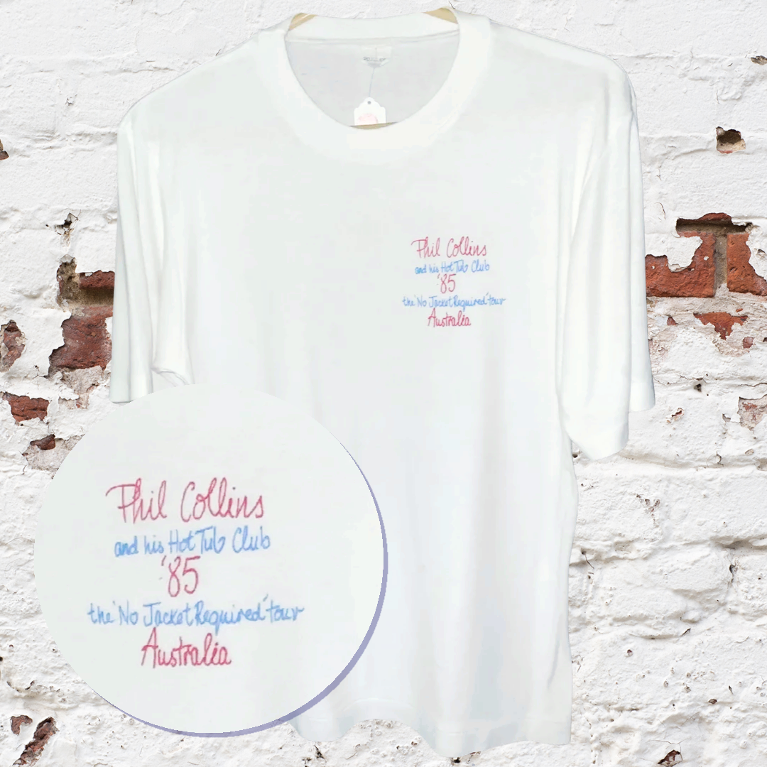 Rare Phil Collins 'Hot Tub Club' Tour Crew Shirt – 1985