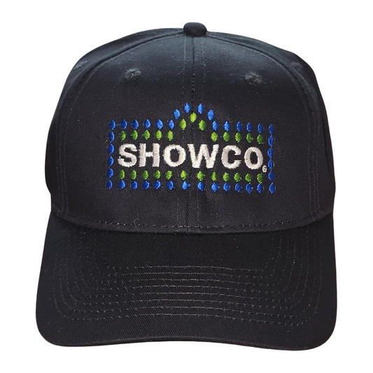 Showco® “Light Wall” Heritage Cap – Blue/Green Embroidery on Black